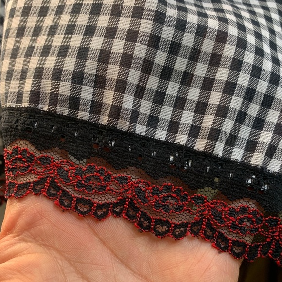 Gingham Black and White Ruffle Skirt - Picture 12 of 17